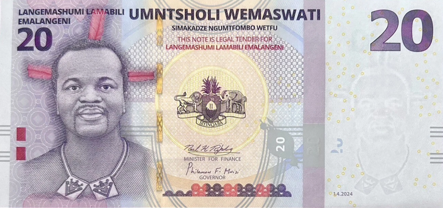 PN45 Eswatini (Swaziland) - 20 Emalangeni (2024)